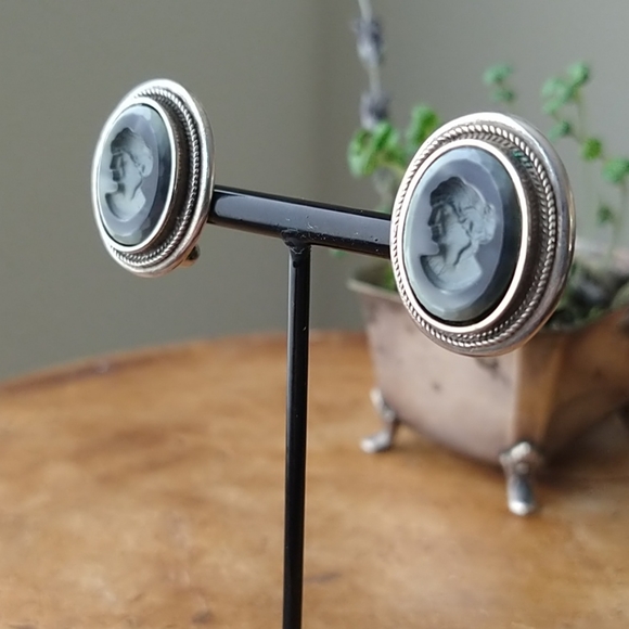 Vintage EXTASIA Sterling Silver Clip on Earrings - Picture 5 of 9